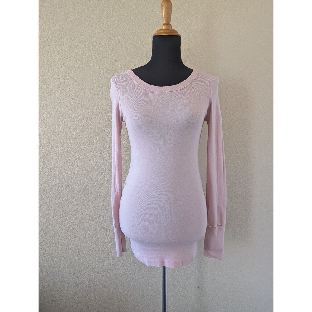 NWOT Michael Stars Pink 100% Supima Cotton Long Sleeve Tee - One Size